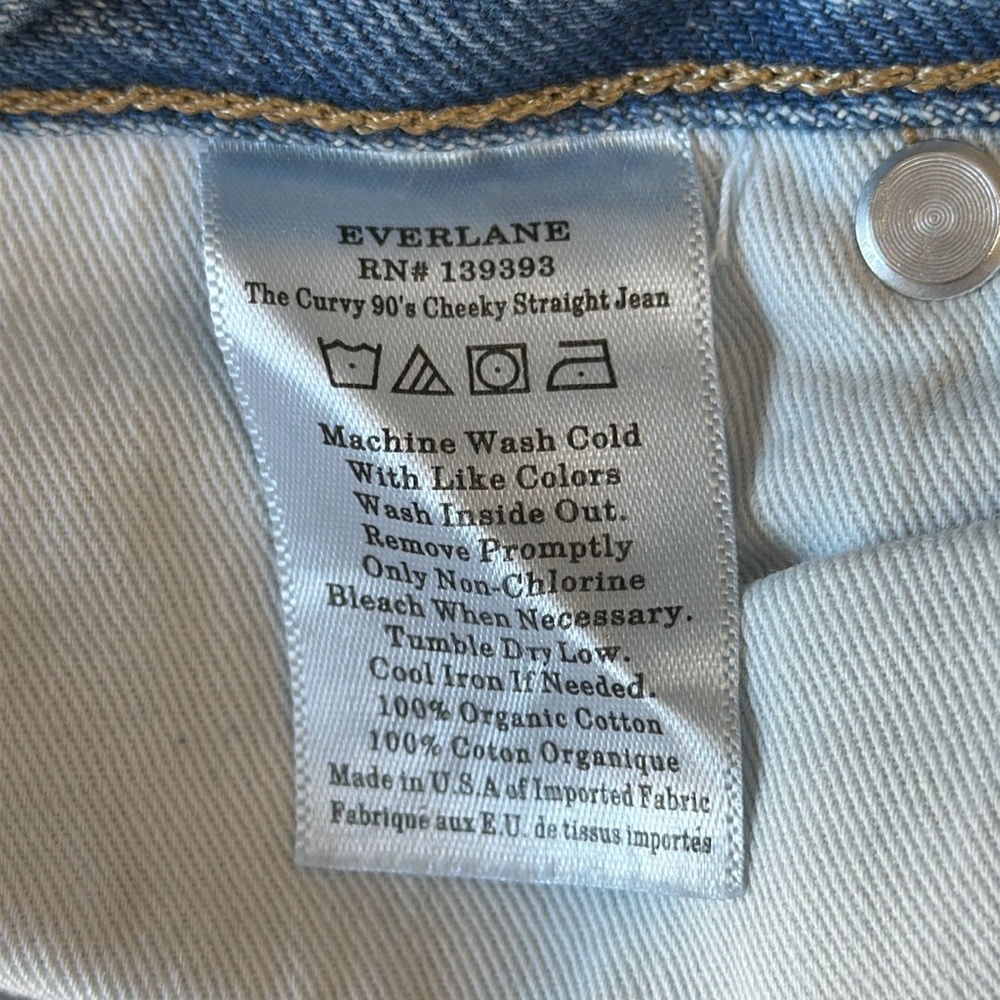 Everlane Light Blue Straight Leg Jeans - Picture 5 of 6